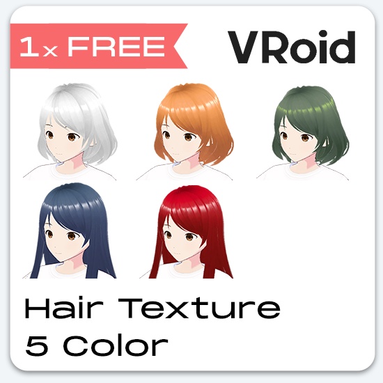 [VRoid] Anime Hair Color Pack