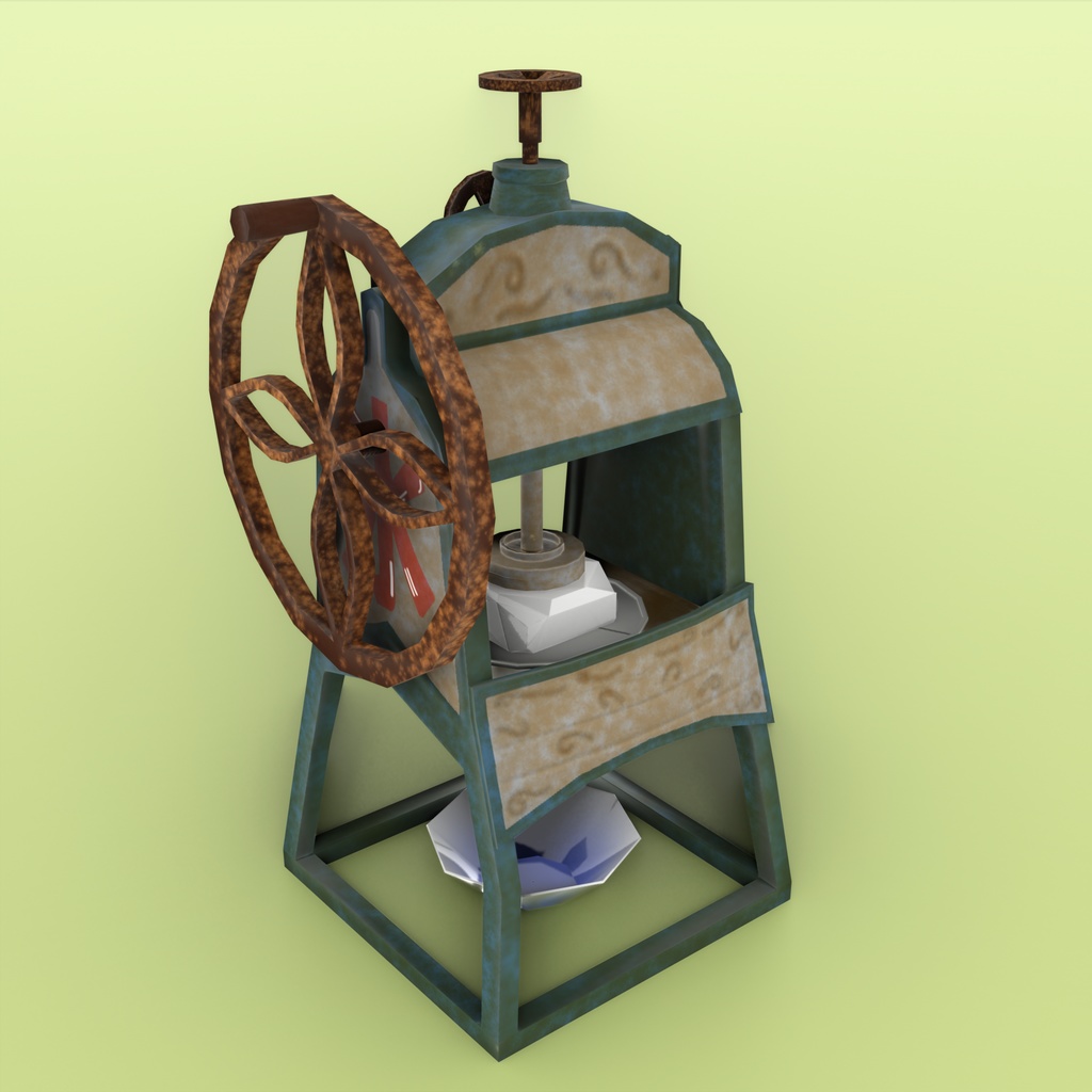 レトロかき氷機(スイッチOnで削り器部分が回ります)