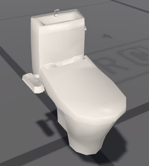 ウォシュレット付トイレ(スイッチOnで便座開閉・ウォッシュレット・流水)