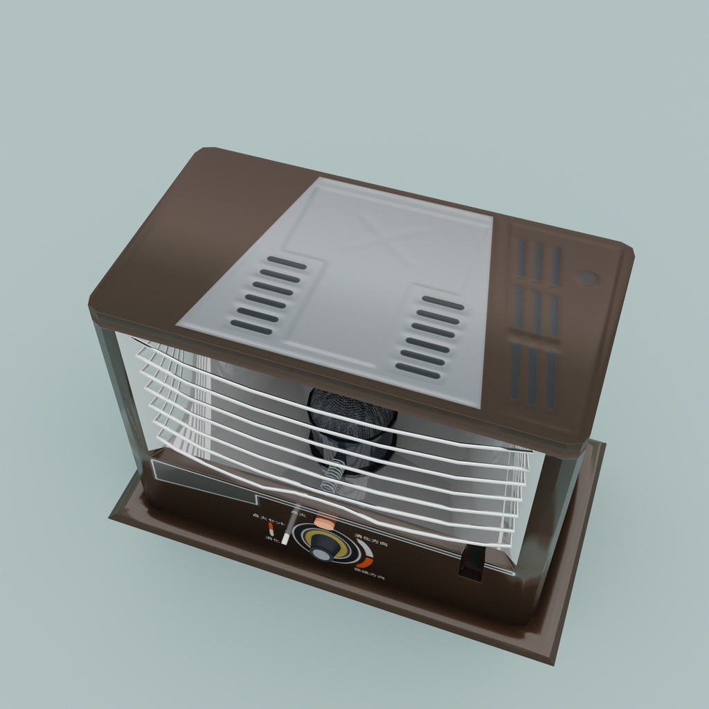 レトロストーブ(スイッチOnで火が灯ります)