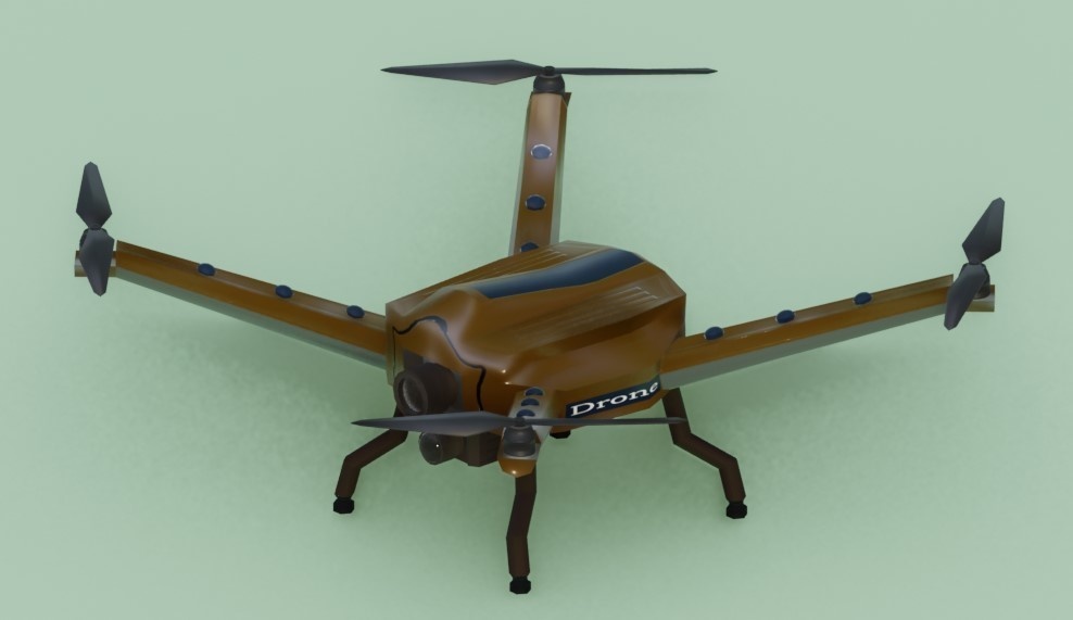レトロ風(にしたかった・・)ドローン(アバター頭上にドローンが浮遊します)