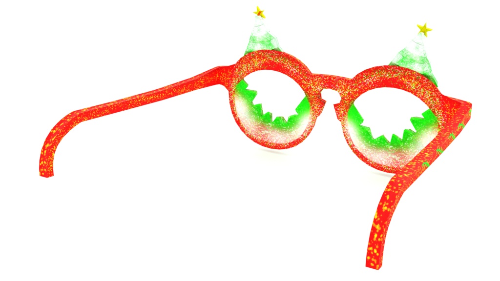 クリスマスっぽいメガネ(VRChat想定・ModularAvatar対応)