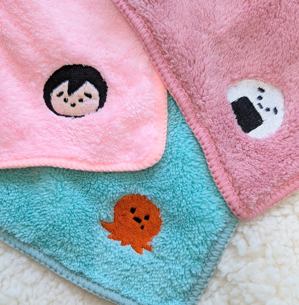 ふあふあ刺繍ハンカチ