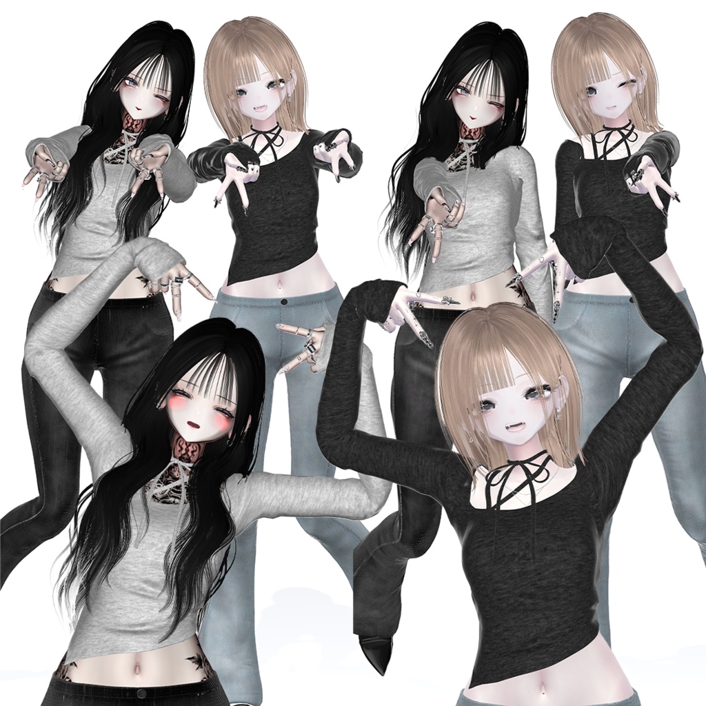 【無料版あり】Pair Pose Set 【28組 56種 】