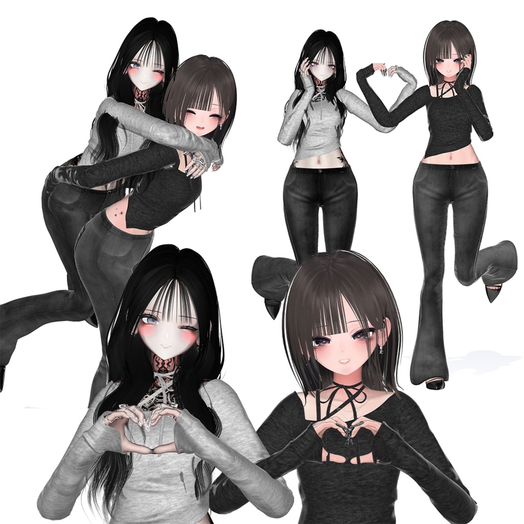 【無料版あり】Pair Pose Set 【28組 56種 】