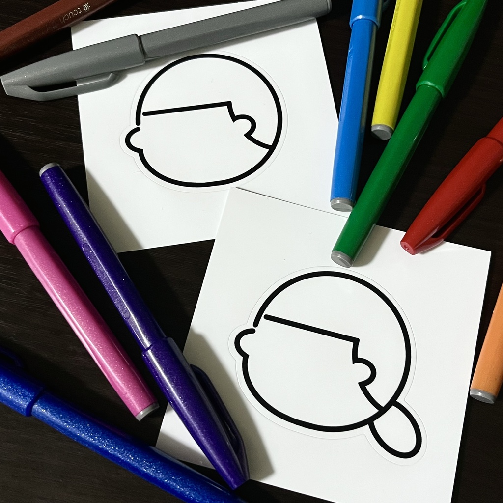 アイコンステッカー/ショートヘア