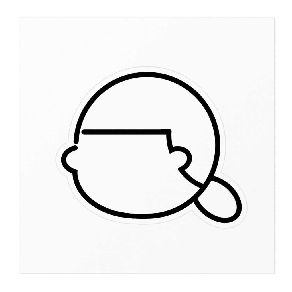 アイコンステッカー/ひとつ結び