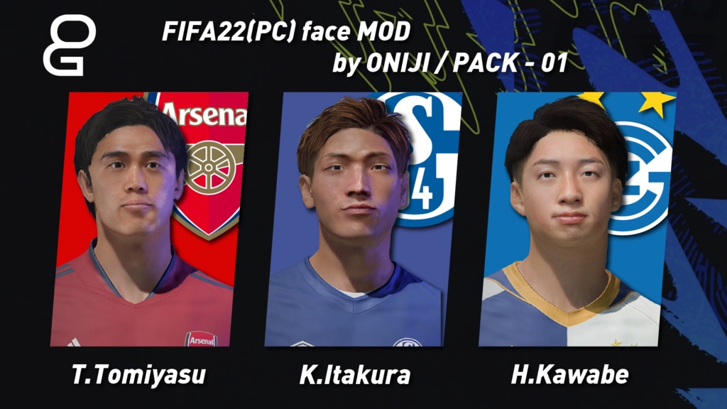 【PC版のみ】FIFA22 フェイスMOD by ONIJI vol.01