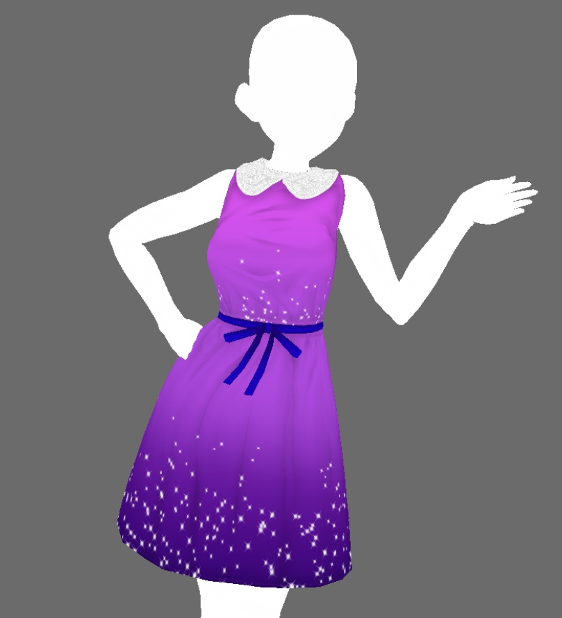 VRoid Outfit: Purple Dress