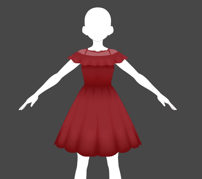 Valentine's Day Dress with Transparent Top