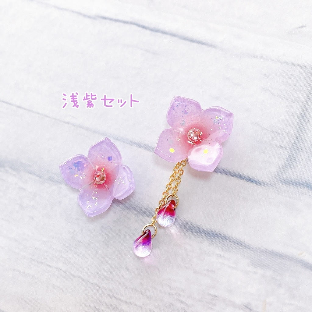 紫陽花の髪飾り