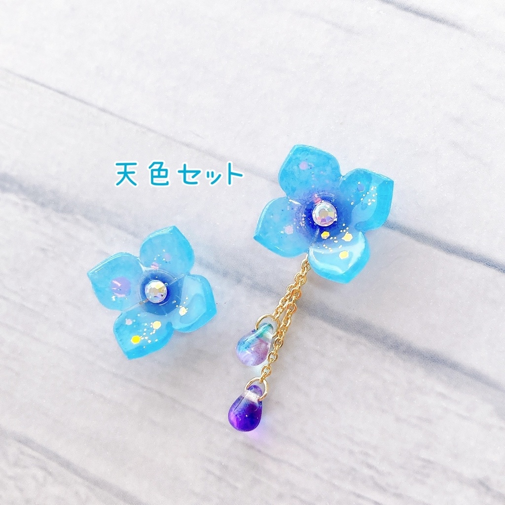 紫陽花の髪飾り