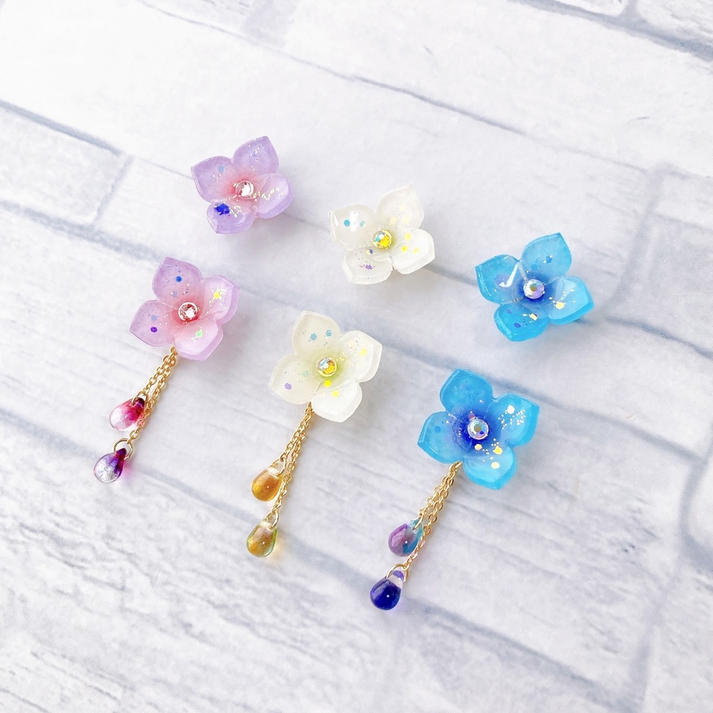 紫陽花の髪飾り