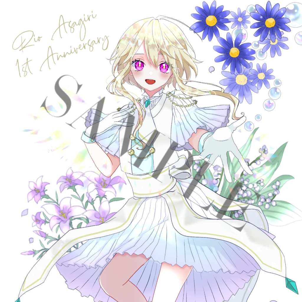 浅葱里リオ クリーナークロス(1stアニバーサリーver.)
