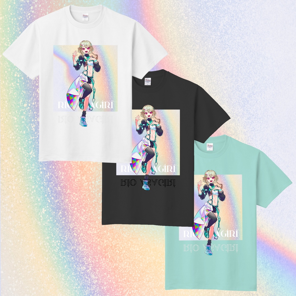 浅葱里リオ グラフィックTシャツ(ペールミント)【送料込】