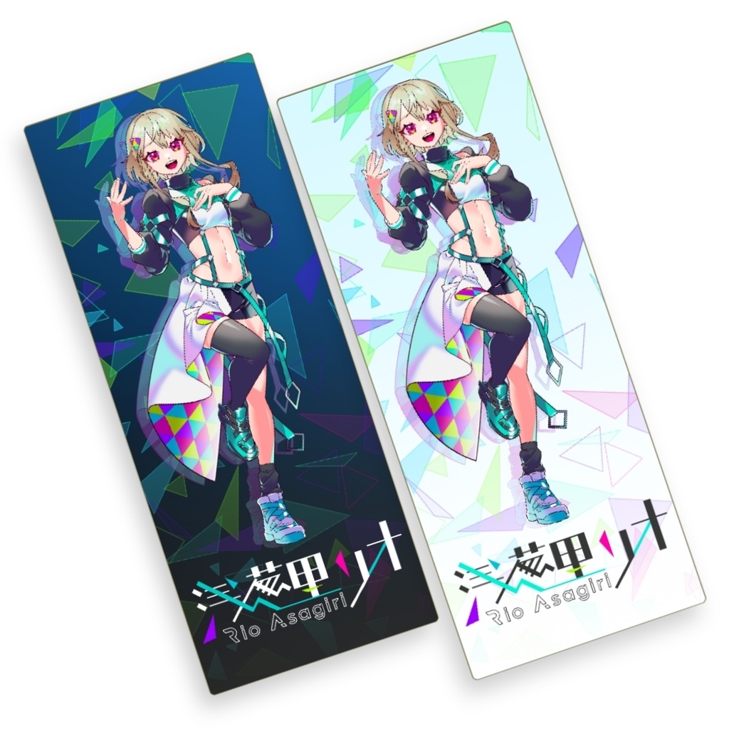 浅葱里リオ グラフィックフェイスタオル【不定期受注生産/送料込】