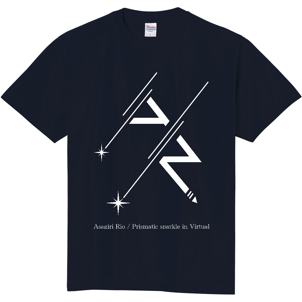 浅葱里リオビッグロゴマークTシャツ(ネイビー)【送料込】