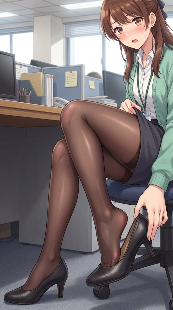 文香 18歳 ― 黒ストとタイトスカートの仕事風景 ― 働くOLさんCG集