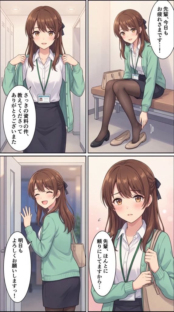 文香 18歳 ― 黒ストとタイトスカートの仕事風景 ― 働くOLさんCG集