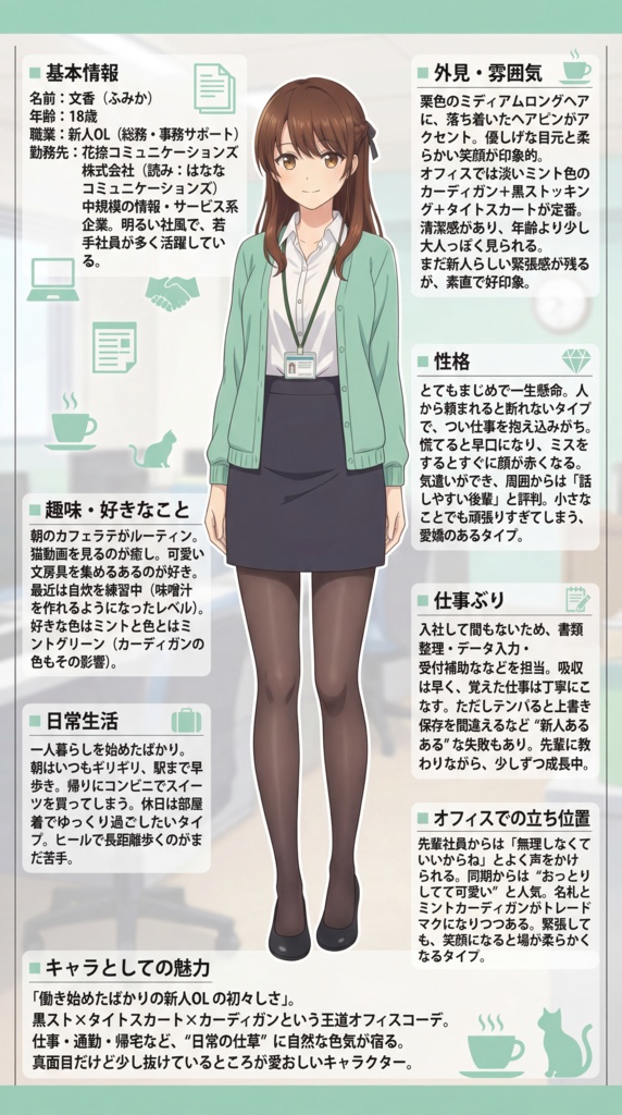 文香 18歳 ― 黒ストとタイトスカートの仕事風景 ― 働くOLさんCG集