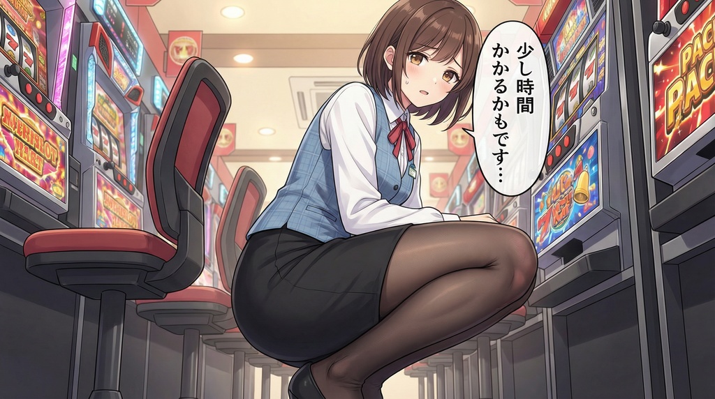 玉城 18歳― 屈むたび距離が近い新人パチンコ店員 ― 働く女の子CG集 第2弾