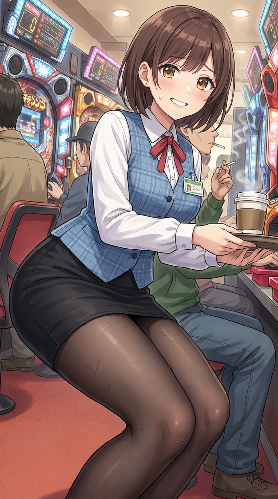 玉城 18歳― 屈むたび距離が近い新人パチンコ店員 ― 働く女の子CG集 第2弾