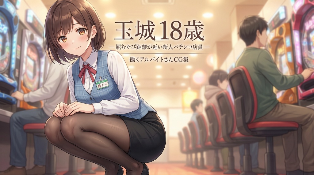 玉城 18歳― 屈むたび距離が近い新人パチンコ店員 ― 働く女の子CG集 第2弾