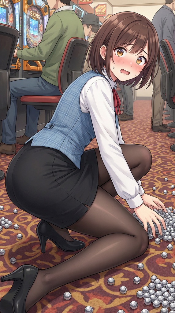 玉城 18歳― 屈むたび距離が近い新人パチンコ店員 ― 働く女の子CG集 第2弾