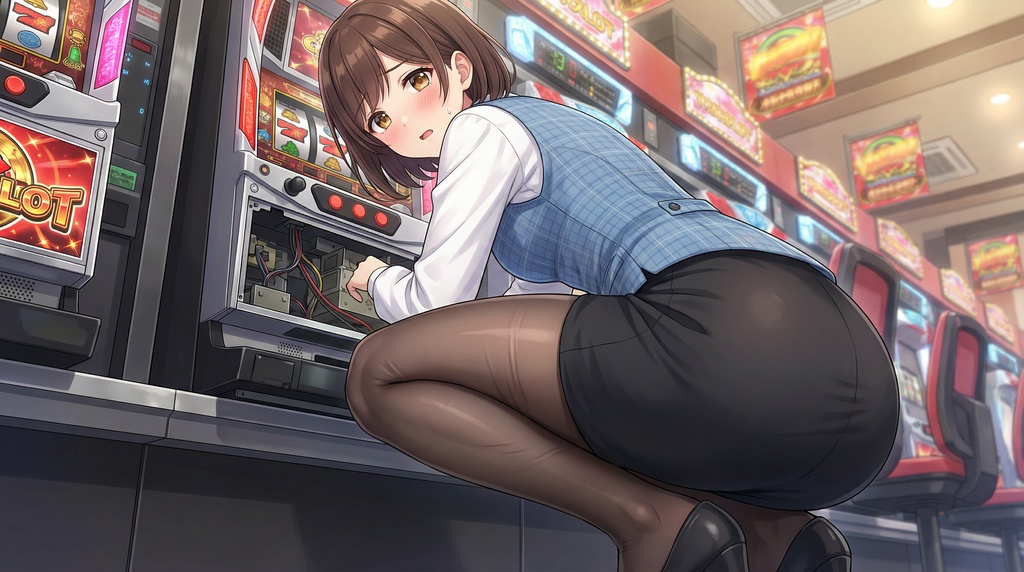 玉城 18歳― 屈むたび距離が近い新人パチンコ店員 ― 働く女の子CG集 第2弾