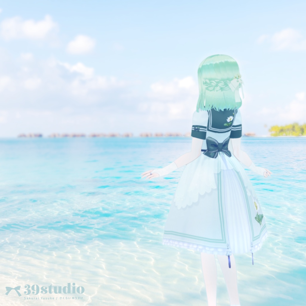 SummerLotus Dress Set / サマーロータスドレスセット【VRoid Outfit】