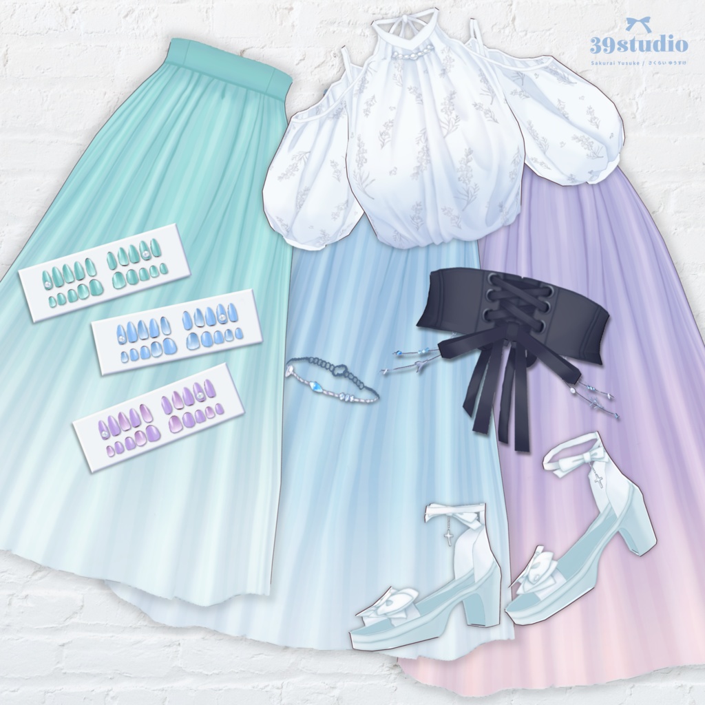 Tears-of-Linaria DressSet / リナリアの涙ドレスセット【VRoid Outfit】