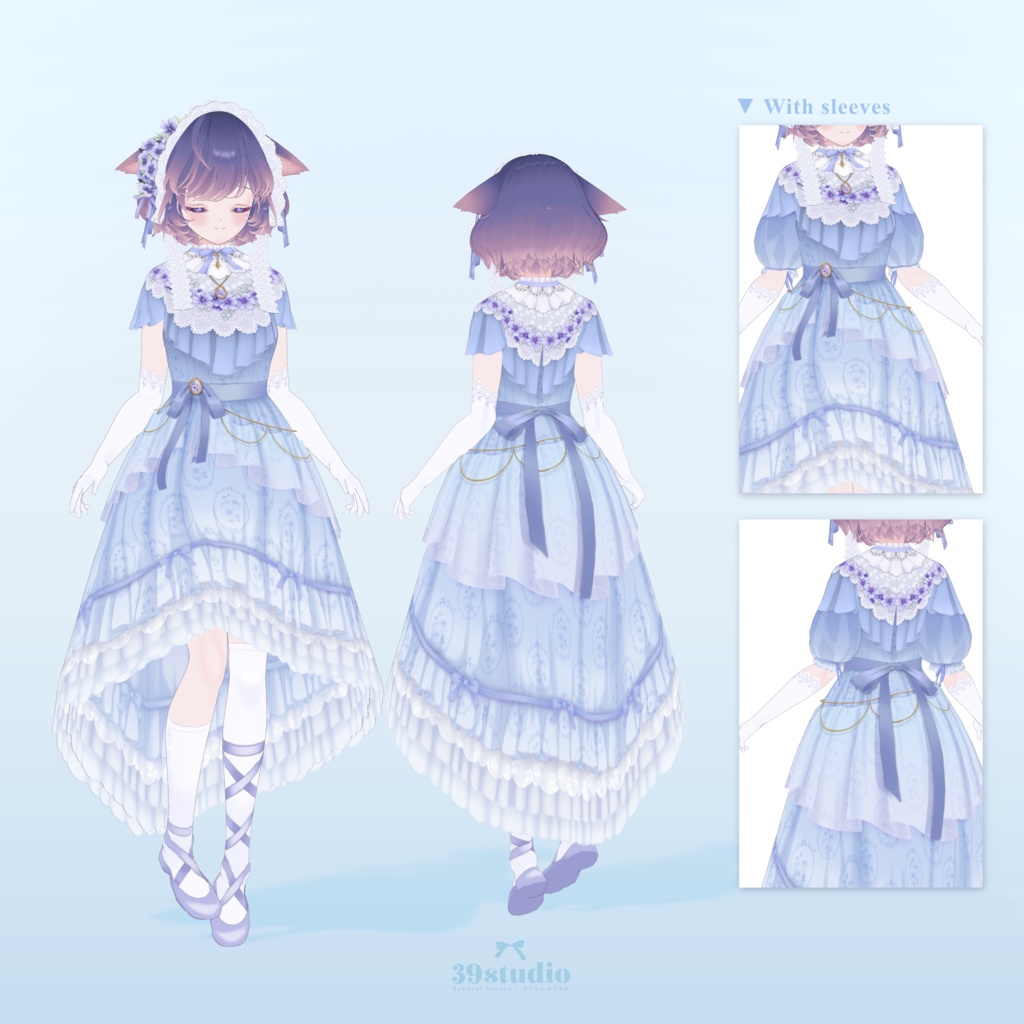 BlueMallow Dress Set / ブルーマロウドレスセット【VRoid Outfit】