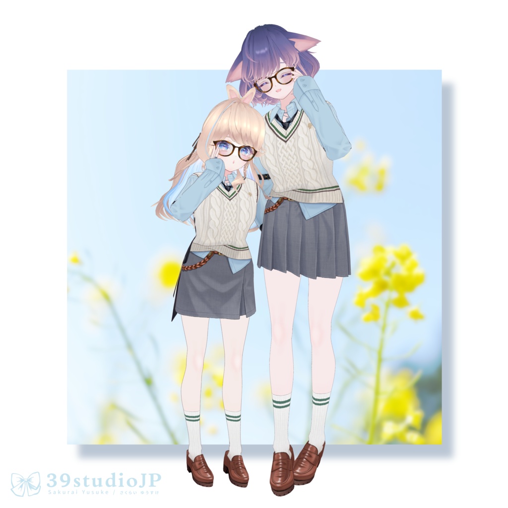 ダスクオリーブコーデセット / Dusk Olive Outfit【VRoid Outfit】