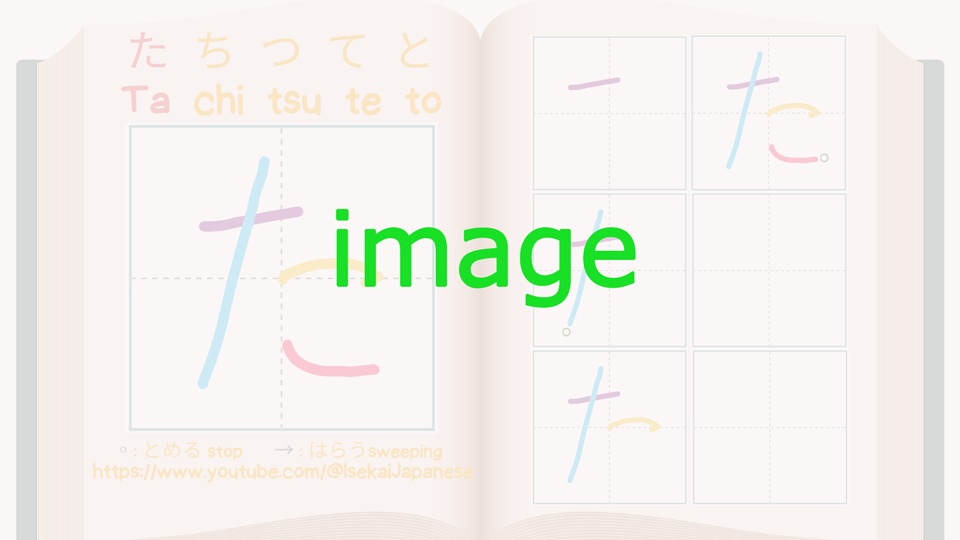 TA row たちつてと -Writing practice worksheet- ひらがなをかいてみよう！