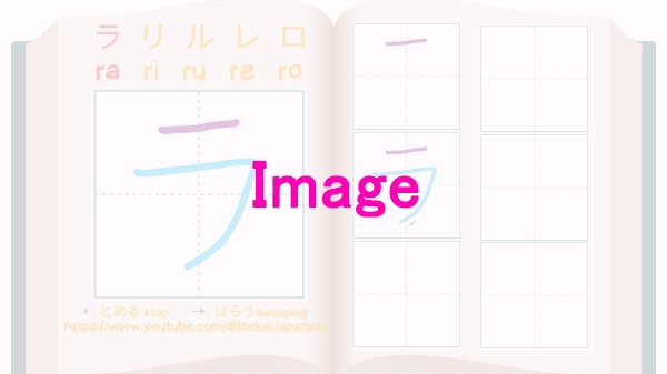 RA row  ラリルレロ WA row ワヲン -Writing practice worksheet- カタカナを書いてみよう！