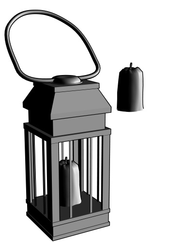 蝋燭ランタン/Candle Lanternの3Dobject(cs3o形式)