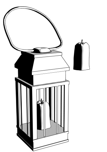 蝋燭ランタン/Candle Lanternの3Dobject(cs3o形式)