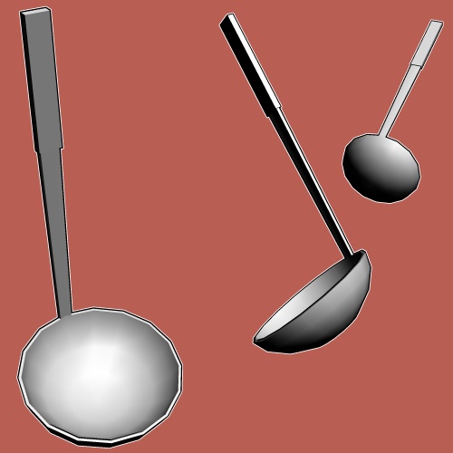 お玉/Ladleの3Dobject(cs3o形式)