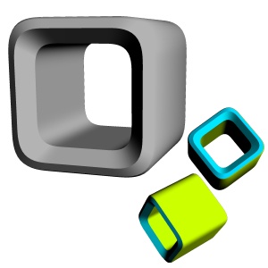 カプセルキューブ/CapsuleCube,四角キューブ1/SquareCube1,四角キューブ2/SquareCube2の3Dobject(cs3o形式)の詰め合わせセット