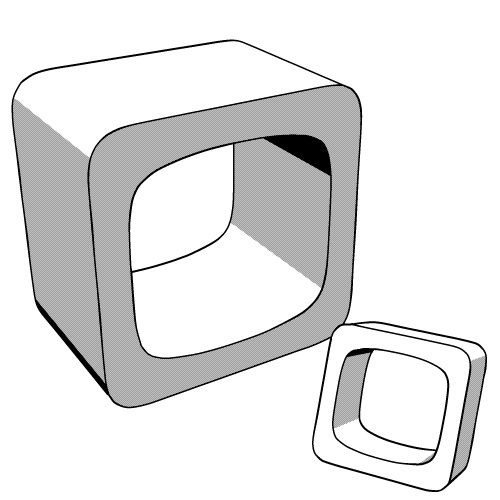 カプセルキューブ/CapsuleCube,四角キューブ1/SquareCube1,四角キューブ2/SquareCube2の3Dobject(cs3o形式)の詰め合わせセット