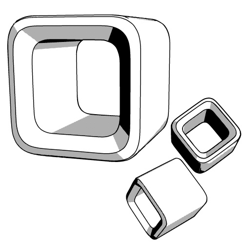 カプセルキューブ/CapsuleCube,四角キューブ1/SquareCube1,四角キューブ2/SquareCube2の3Dobject(cs3o形式)の詰め合わせセット