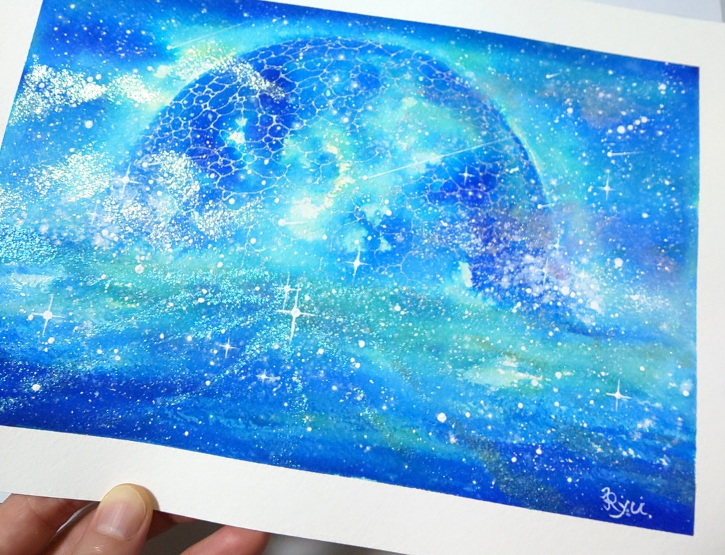 アナログ原画「ソラリスの星海」