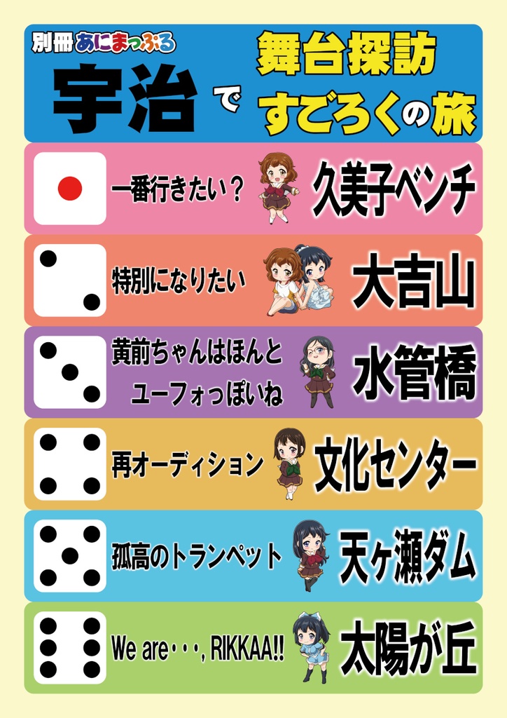 別冊あにまっぷる 宇治で舞台探訪すごろくの旅