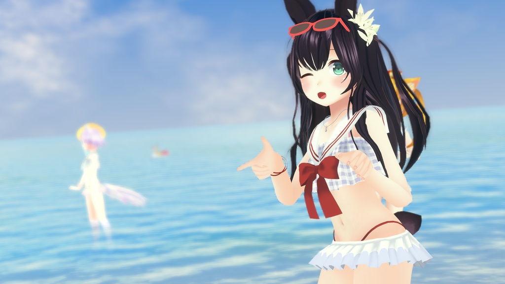 【37アバター対応】セーラーフリル水着【PB対応】