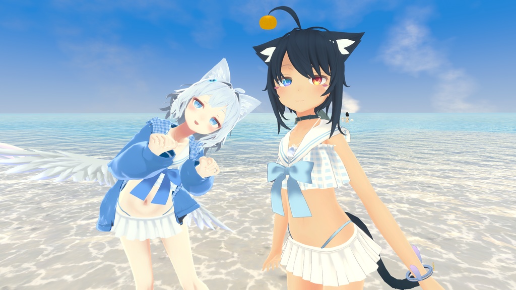 【37アバター対応】セーラーフリル水着【PB対応】