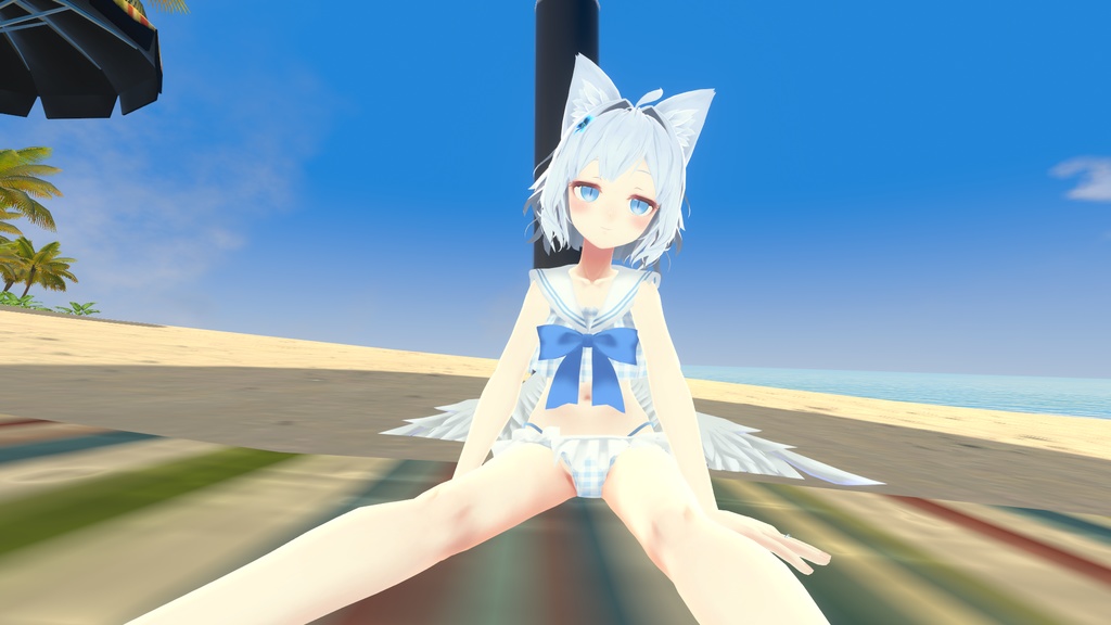 【37アバター対応】セーラーフリル水着【PB対応】