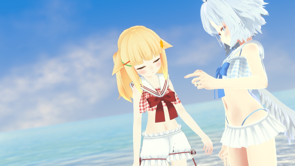 【37アバター対応】セーラーフリル水着【PB対応】