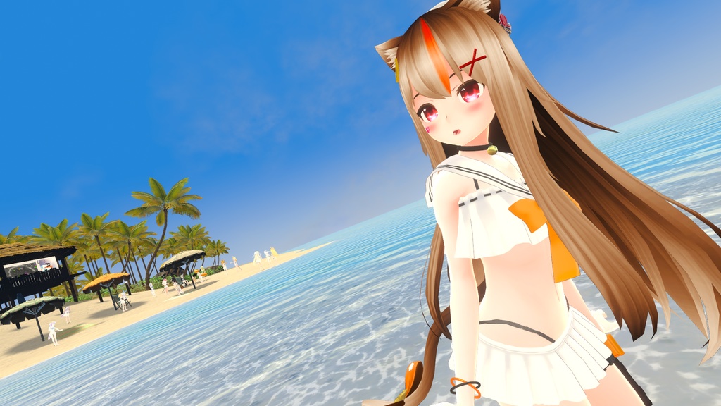 【37アバター対応】セーラーフリル水着【PB対応】