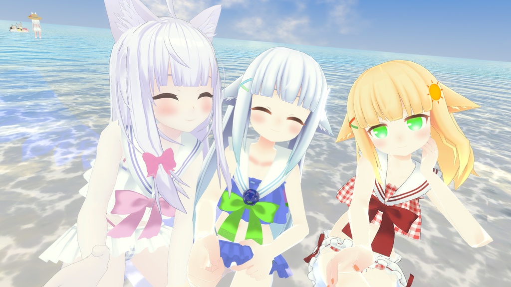 【37アバター対応】セーラーフリル水着【PB対応】