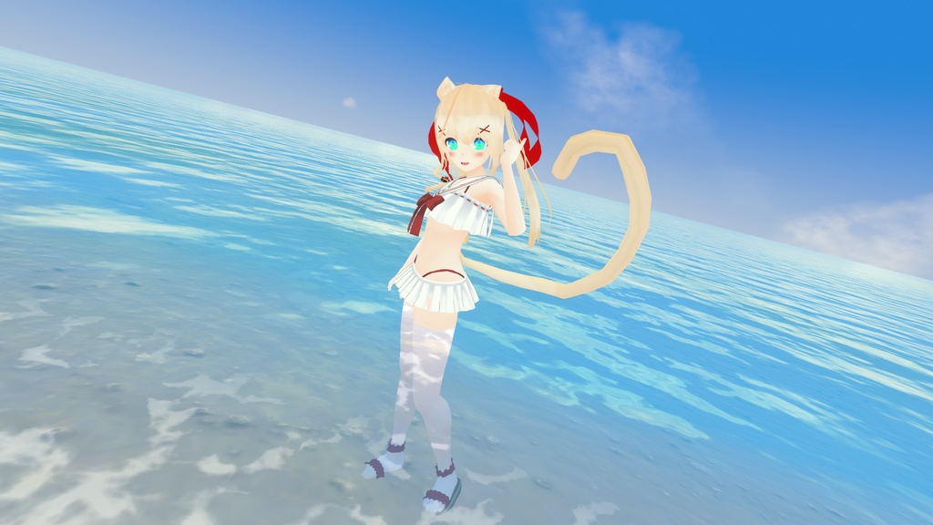 【37アバター対応】セーラーフリル水着【PB対応】